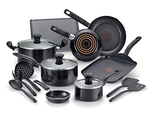 T-Fal Culinaire Non-Stick Aluminum, 16 Piece Pots and Pans Cookware Set