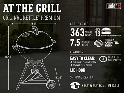 Weber Original Kettle Premium 22” Charcoal Grill