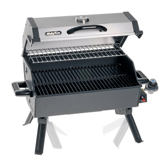 MARTIN Portable Propane BBQ Grill | Stainless Steel Charcoal Grill | Heat Control | BBQ Grill